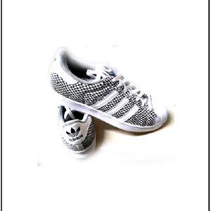 New Rare & Unique Adidas Originals Superstar "Snake Skin" Genuine Leather Shoes